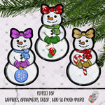 Load image into Gallery viewer, Winter Snowman with Bow Design Bundle