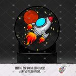 Load image into Gallery viewer, Outerspace Rocket Round Light Base Design