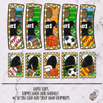 Load image into Gallery viewer, Black and Gold Sports Mom Hair Clip Design Vol 1