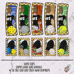 Load image into Gallery viewer, Black and Gold Sports Mom Hair Clip Design Vol 2