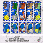 Load image into Gallery viewer, Blue Sports Mom Hair Clip Design Vol 2