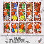 Load image into Gallery viewer, Orange Sports Mom Hair Clip Design Vol 2