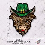 Load image into Gallery viewer, Leprechaun Cowboy Highland Cow Design