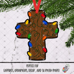 Load image into Gallery viewer, Traditional Christmas Lights Cross Design