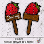 Load image into Gallery viewer, Strawberry Garden Stake Design Bundle