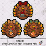 Load image into Gallery viewer, Fall Turkey with Bow Design Bundle