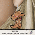 Load image into Gallery viewer, Valentine Floral Cowboy Boot with Hat Design