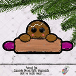 Load image into Gallery viewer, Wavy Hair Gingerbread Man with Rolling Pin Design