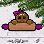 Load image into Gallery viewer, Wavy Hair Gingerbread Girl with Rolling Pin Design