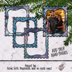 Load image into Gallery viewer, Blue and Purple Add Your Own Photo Stamp Design