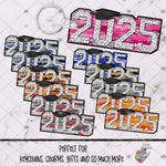 Load image into Gallery viewer, Horizontal Graduation Cap 2025 Design Bundle 2