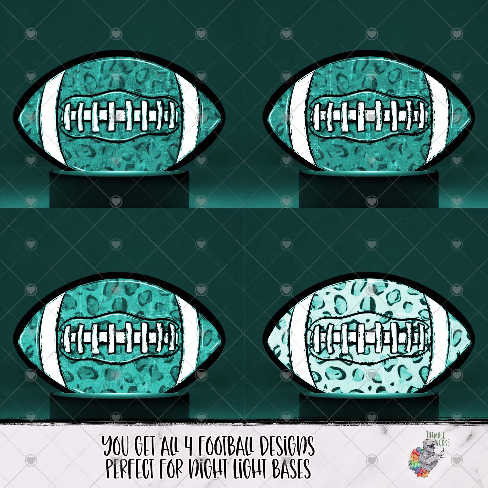 Leopard Football Light Base Design Bundle 1