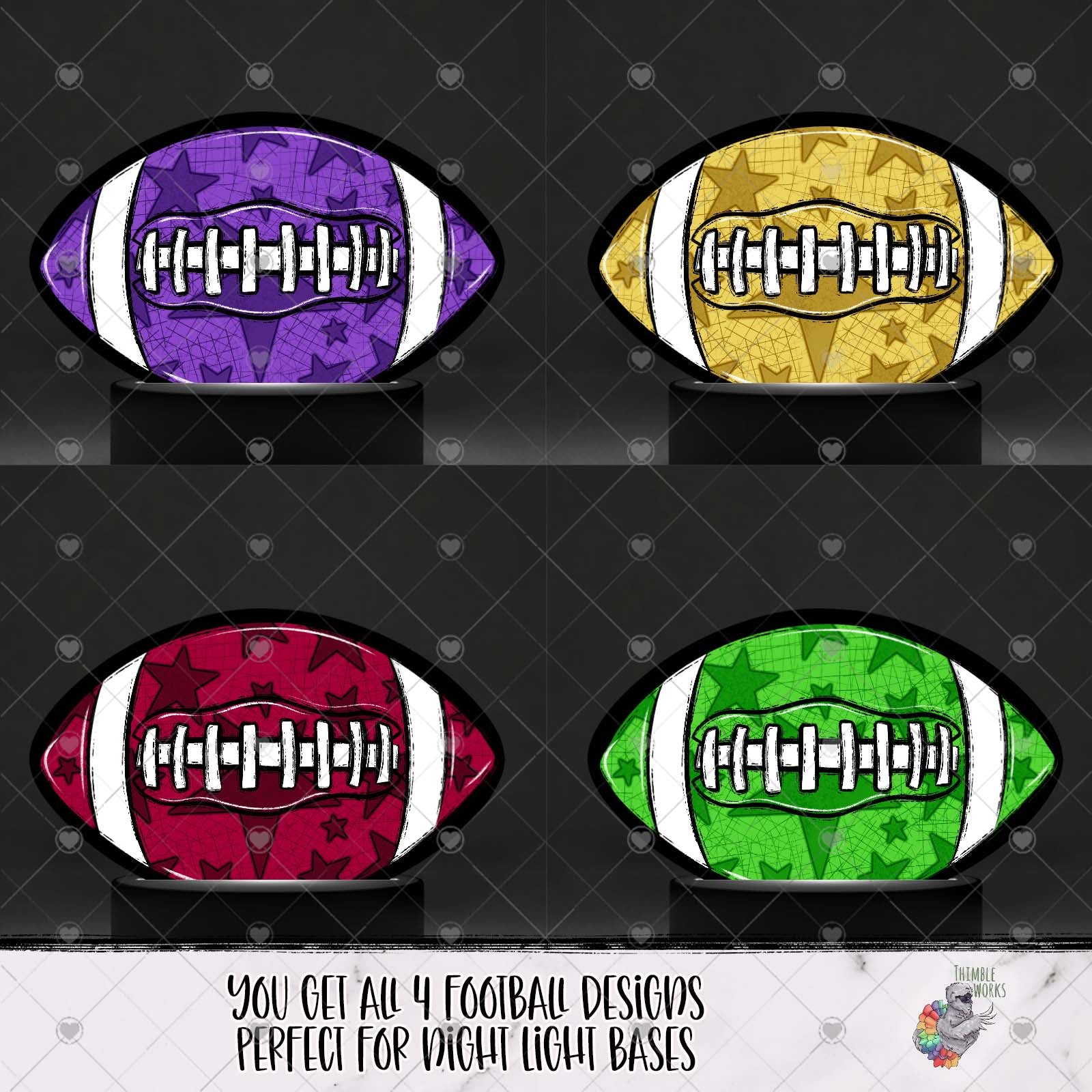 Star Football Light Base Design Bundle 2