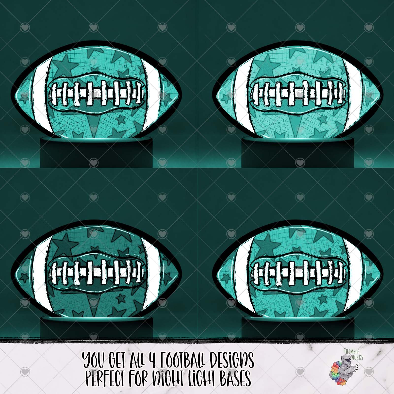 Star Football Light Base Design Bundle 2