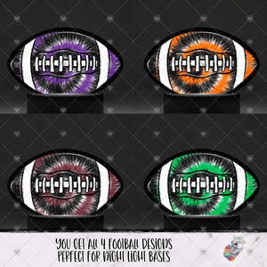 Tie-dye Football Light Base Design Bundle 2