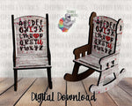 Load image into Gallery viewer, I &lt;3 U Valentine&#39;s Rocking Chair Sublimation Design
