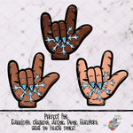 Load image into Gallery viewer, ASL I Love You Snowflake Hand Design
