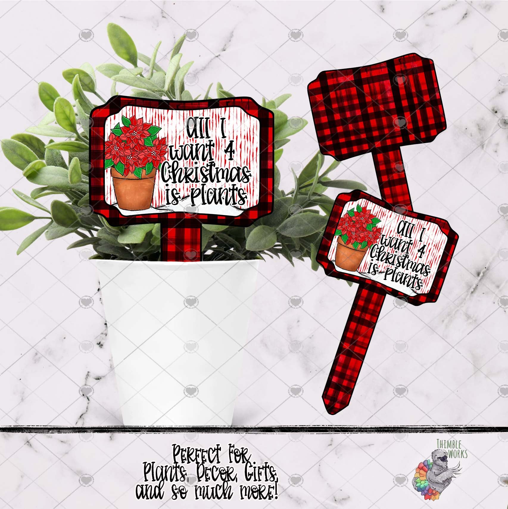 Plants for Christmas Garden Stake Design