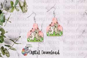 Alpaca Cow Tag Sublimation Design