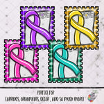Load image into Gallery viewer, Awareness Ribbon Stamp Design Bundle 2
