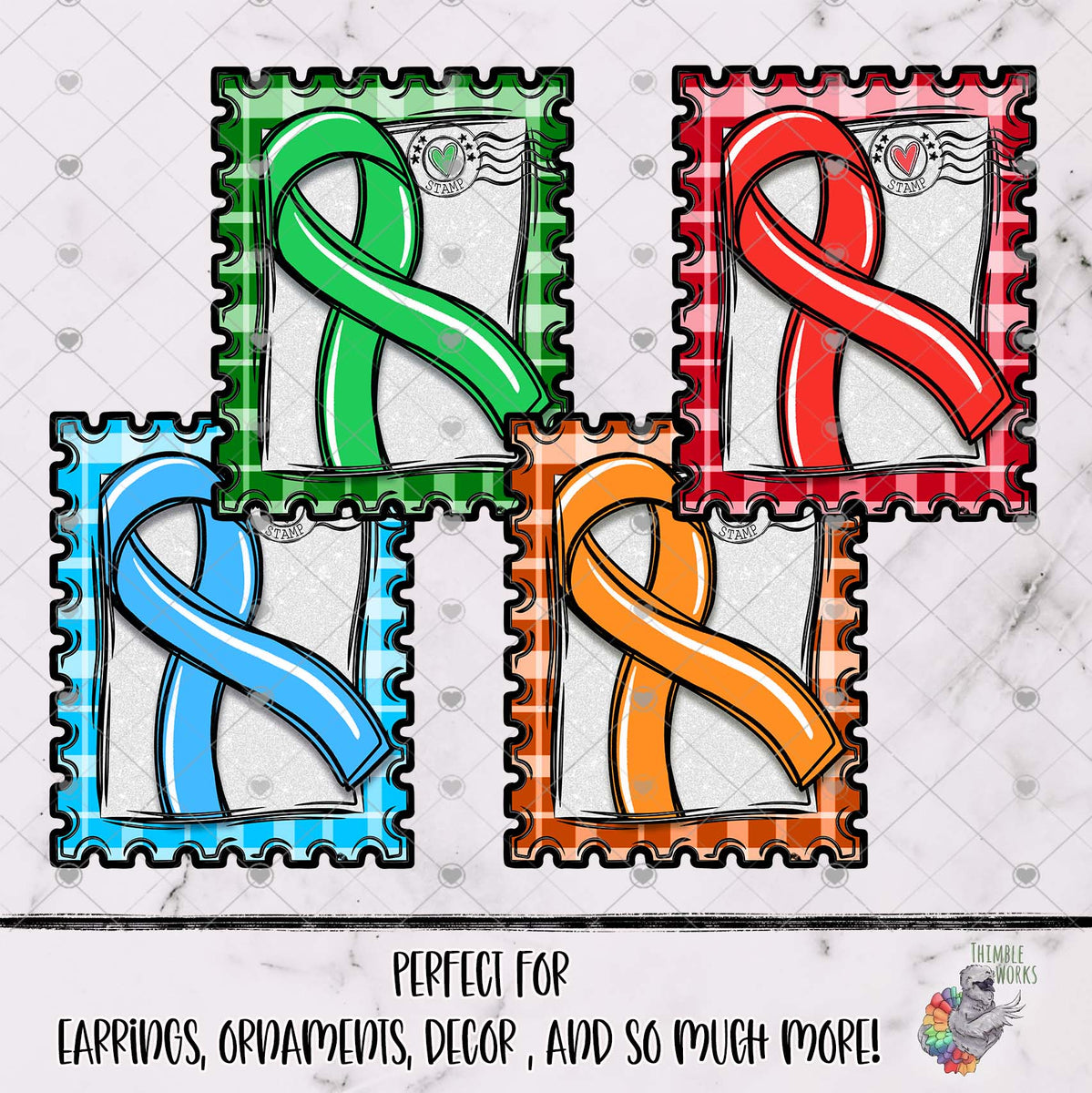Awareness Ribbon Stamp Design Bundle 1 – ThimbleWorks