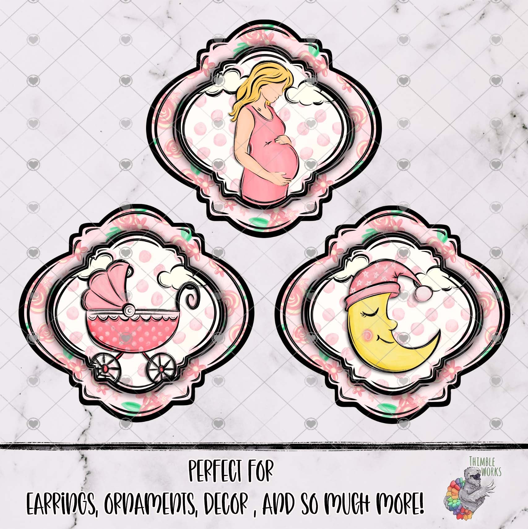 Baby Girl Fancy Bulb Design Bundle