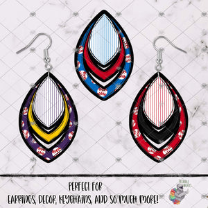 Baseball Open Teardrop Design Bundle