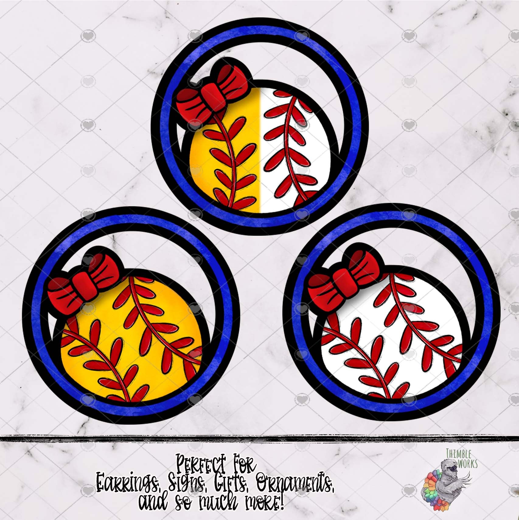 Softball and Baseball Hoop Design Bundle