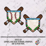 Load image into Gallery viewer, Homeplate with Bats Sublimation Design Bundle
