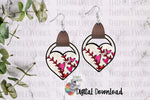 Load image into Gallery viewer, Baseball Heart Leather Earring Sublimation Design
