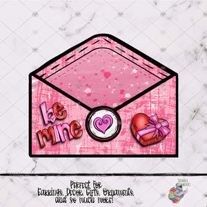 Be Mine Letter Gift Card Holder Design