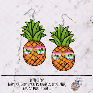 Beach Pineapple Sublimation Design