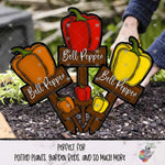 Load image into Gallery viewer, Bell Pepper Garden Stake Design Bundle
