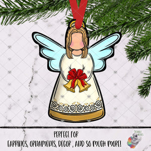 Christmas Bells Golden Angel Design