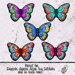 Load image into Gallery viewer, Bi-Colored Stained Glass Butterfly Design Bundle
