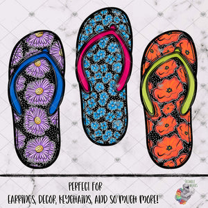 Birth Month Flip Flop Design Bundle 3