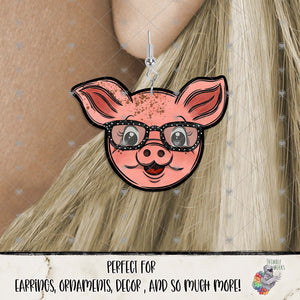 Polka Dot Glasses Pig Head Design