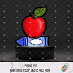 Load image into Gallery viewer, Apple and Crayon Light Base Design
