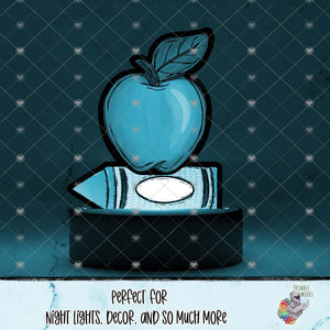Apple and Crayon Light Base Design