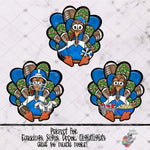 Load image into Gallery viewer, Blue Football Turkey Design Bundle
