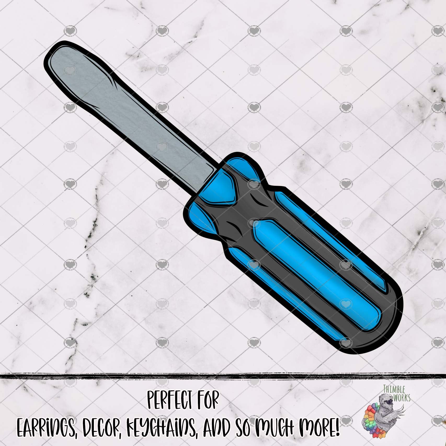 Blue Flathead Screwdriver Design