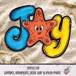 Load image into Gallery viewer, Blue and Yellow Joy Starfish Design
