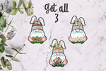 Load image into Gallery viewer, Boho Flower Bunny Gnome Design Bundle
