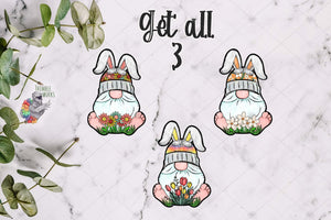 Boho Flower Bunny Gnome Design Bundle