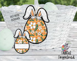 Load image into Gallery viewer, Boho Floppy Bunny Egg Sublimation Design
