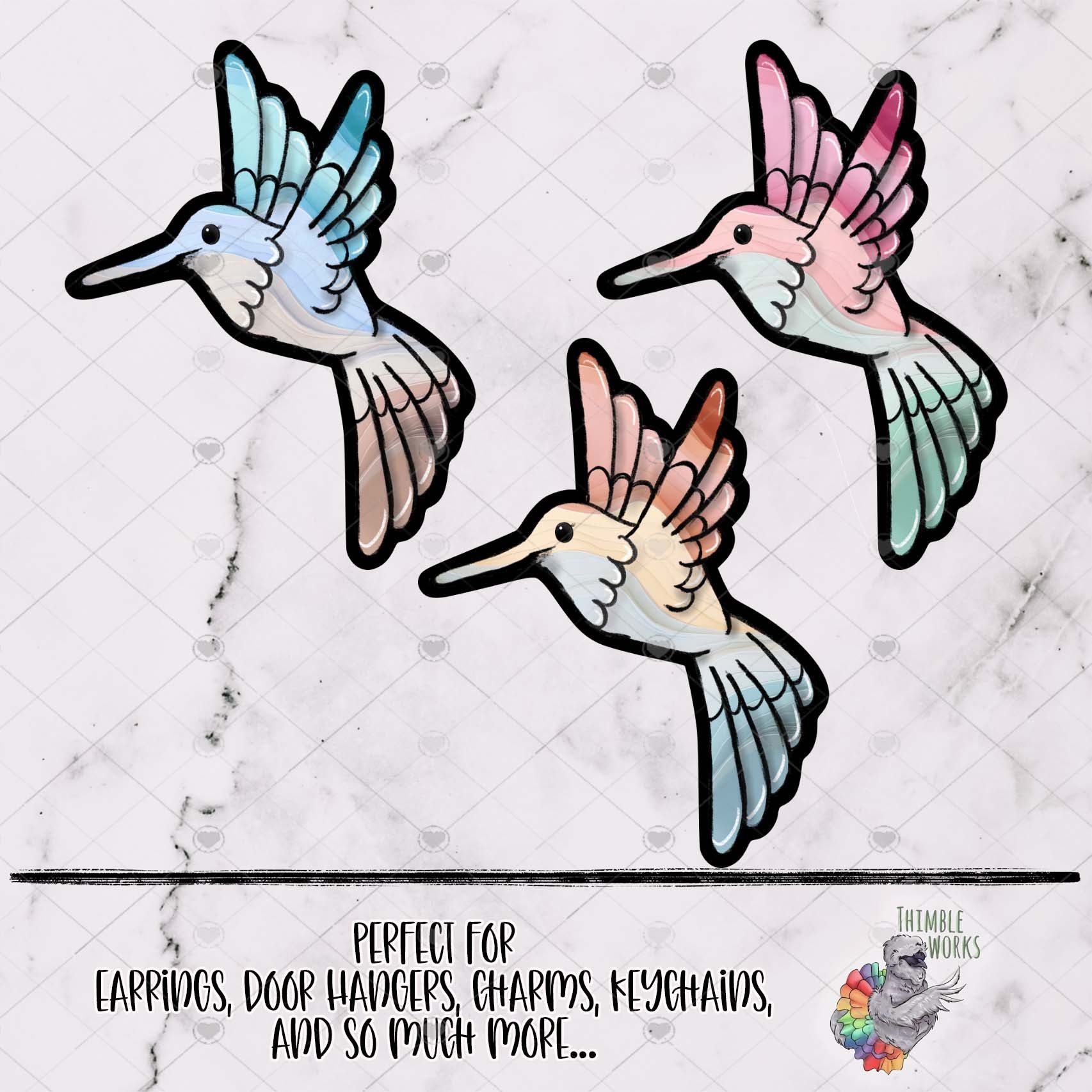 Boho Hummingbird Design Bundle