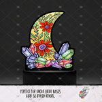 Load image into Gallery viewer, Boho Moon and Gem Light Base Design
