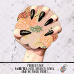 Load image into Gallery viewer, Pink Boho Flower Nail Disc Design
