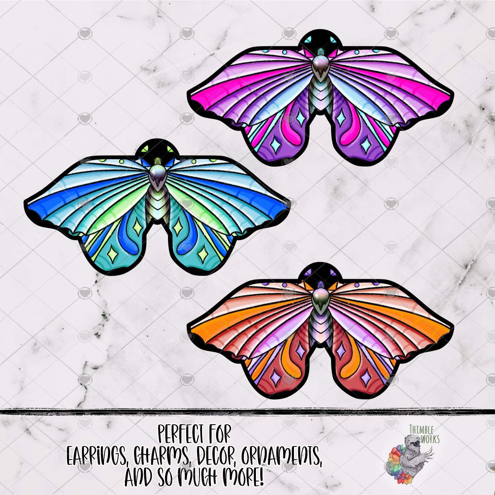 Boho Moth Design Bundle