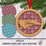 Load image into Gallery viewer, Bow and Poinsettia Plaid Layered Christmas Design
